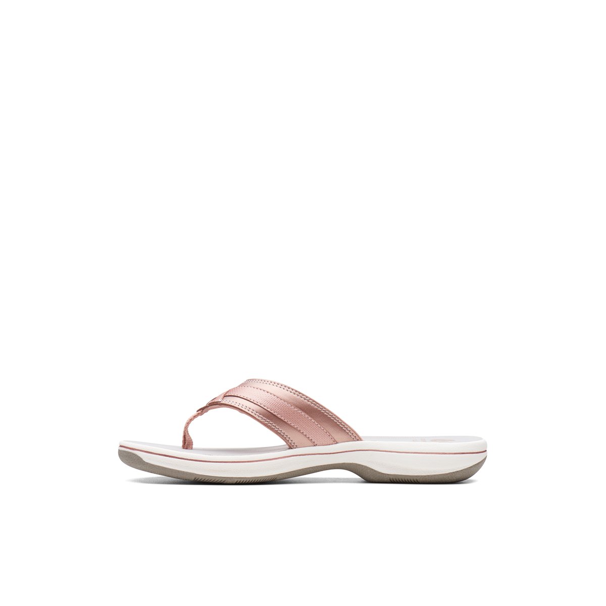 CLARKS-Breeze sea 1-Tongs sandales à talon plat - Talon plat - Multi Métallique