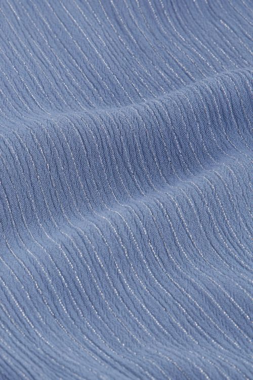 Blauwe multiway maxi jurk met lurex