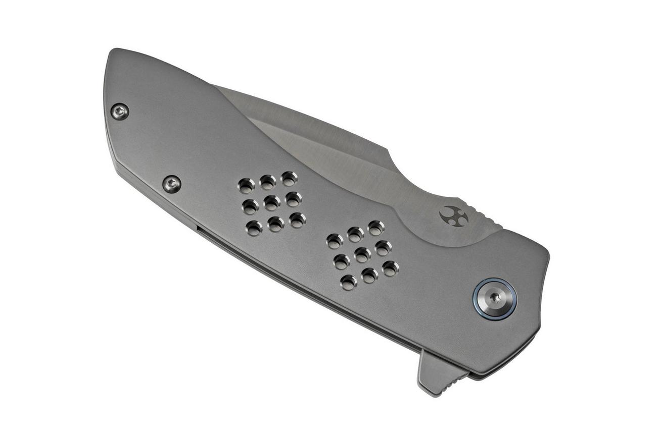 Kansept Entity K1036A1 Satin, Bead Blasted Titanium zakmes, Nalu Knives design