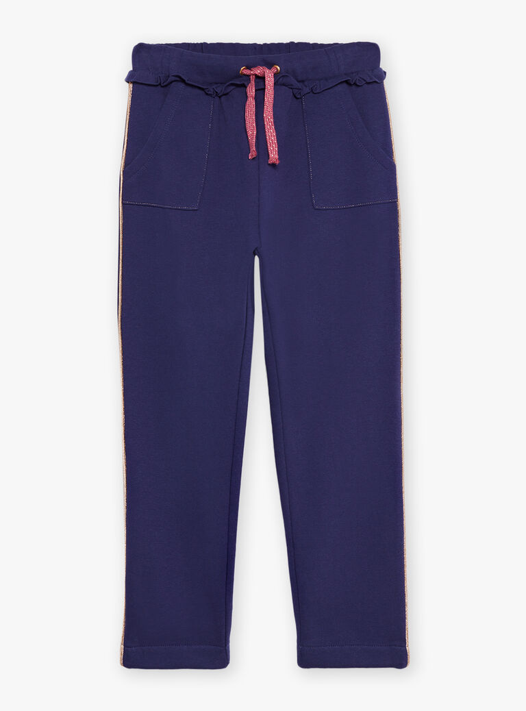 Jogging bleu marine et rose