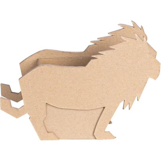 Pot à crayons Lion 20x5x14cm - Kraft