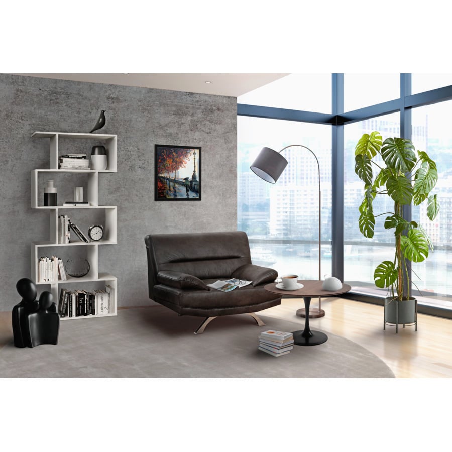 Hocker Bruno Microfaser dunkelgrau