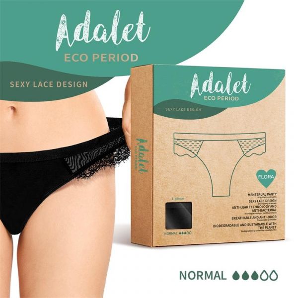 Adalet Eco Period Flora Cuecas Menstruais Normal Tamanho L