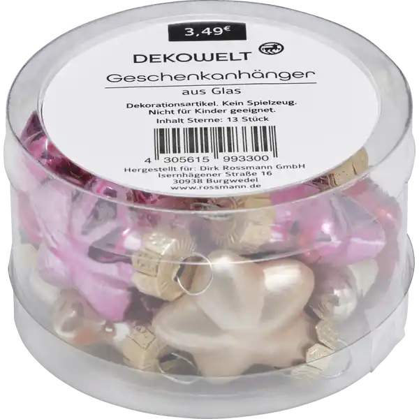Geschenkanhänger Glas