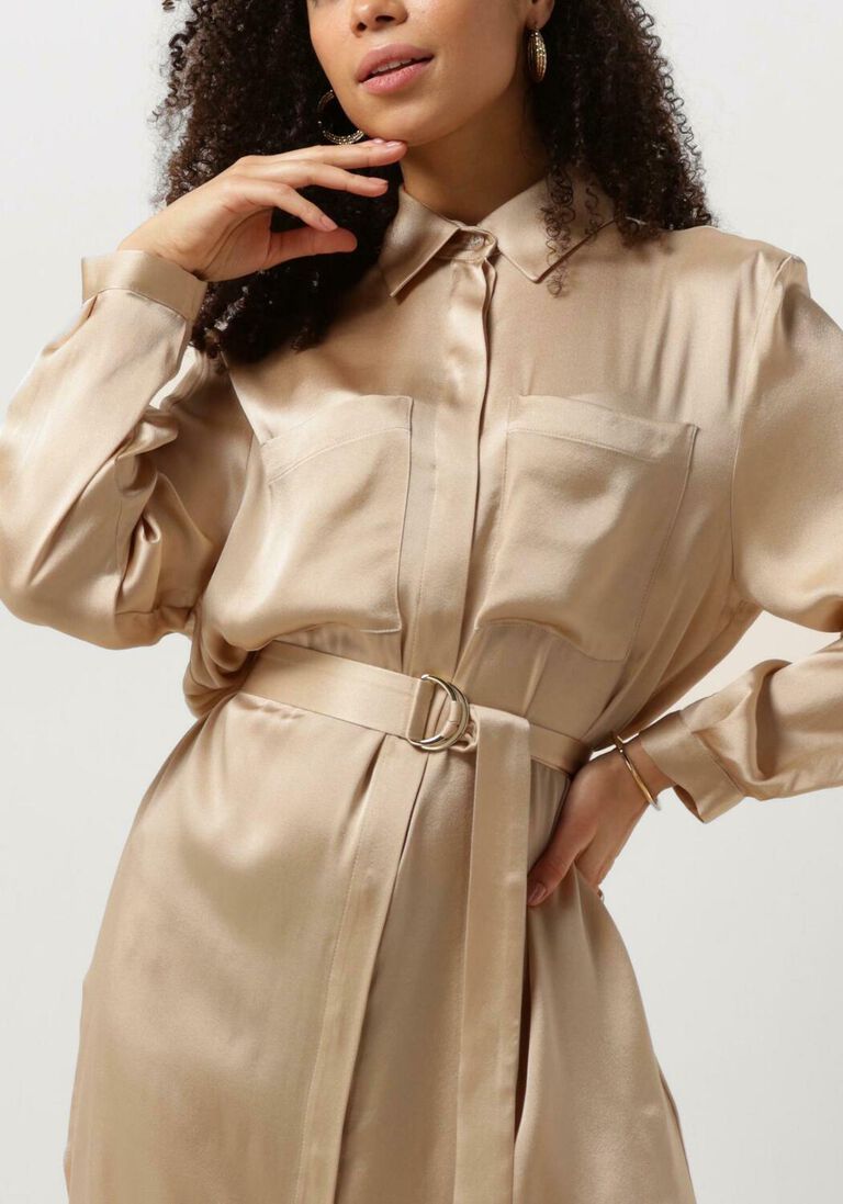 SEMICOUTURE gouden semicouture midi jurk fillipa dress
