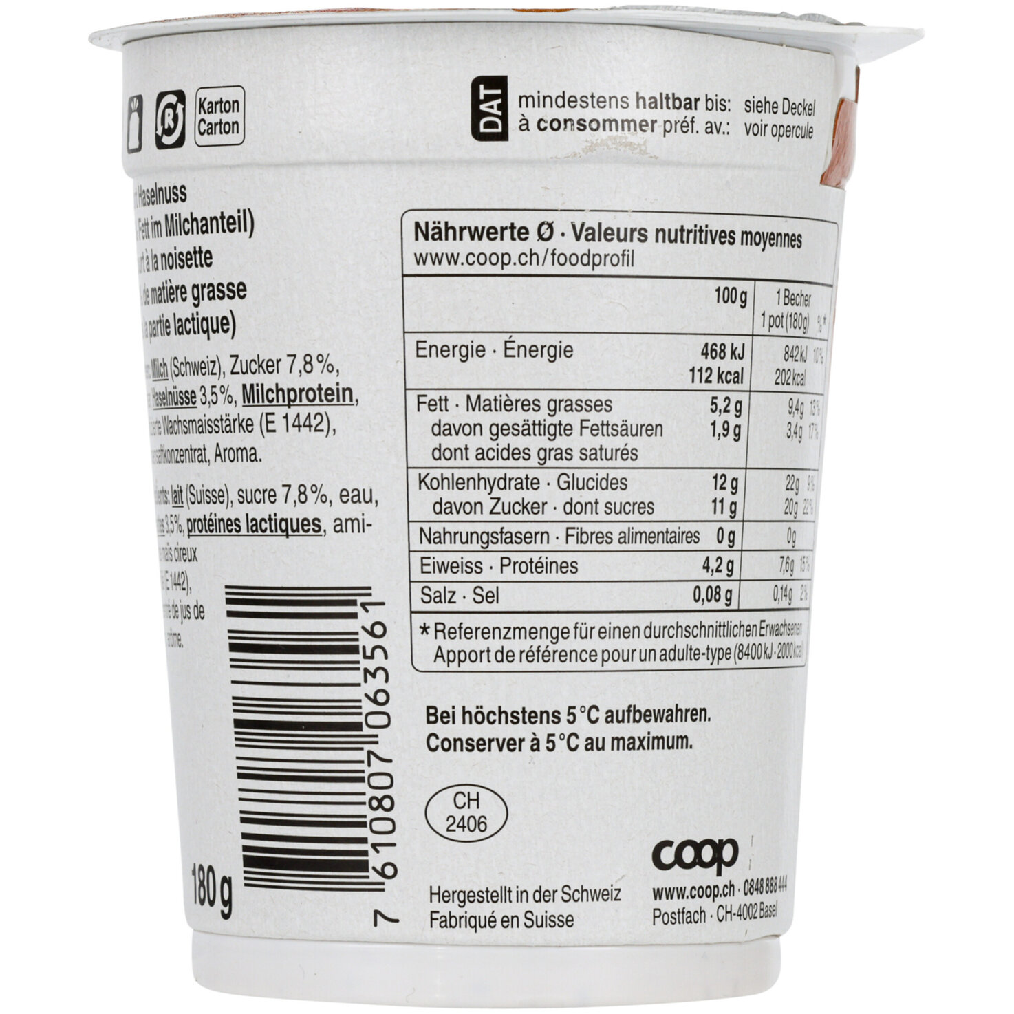Joghurt Haselnuss 2x180g