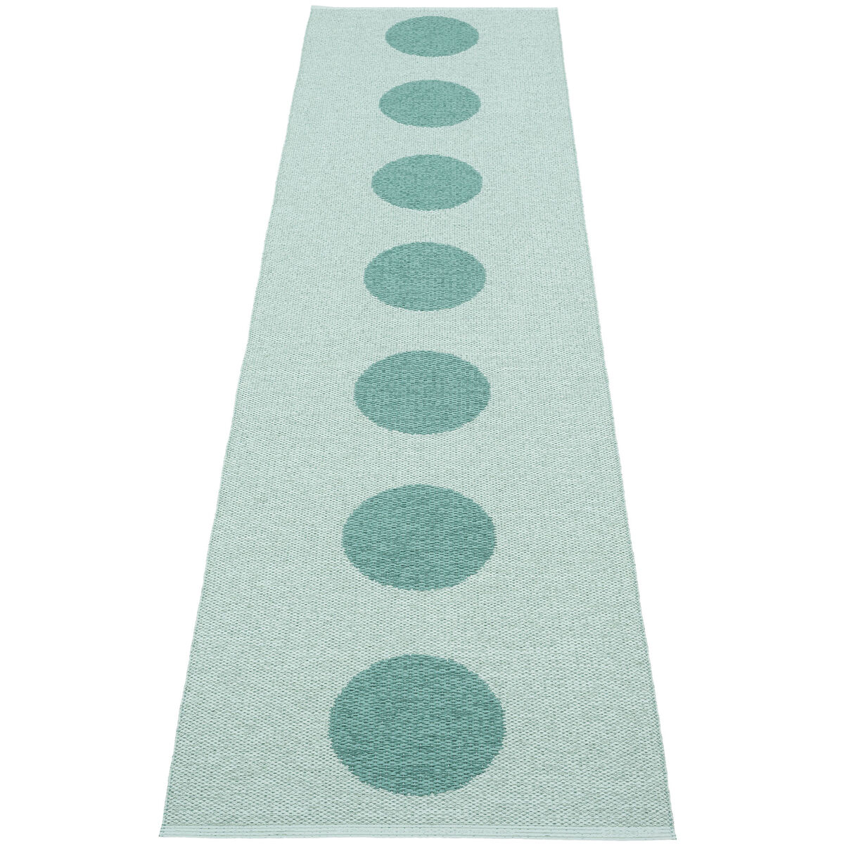 Pappelina Vera Pop teppe 70 × 280 cm, jade/turquoise