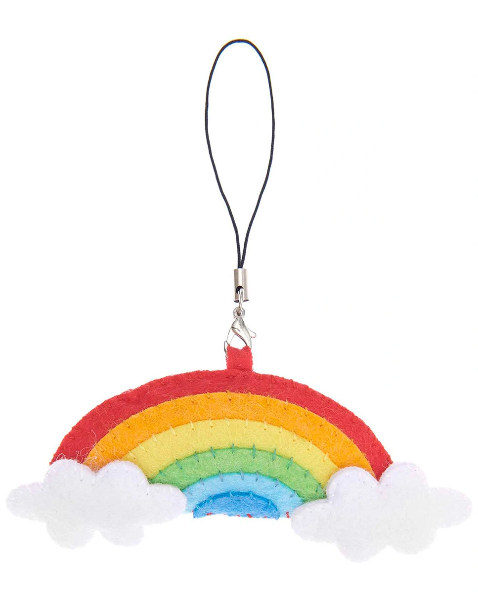 Filz-Bastelset ANHÄNGER - REGENBOGEN in bunt