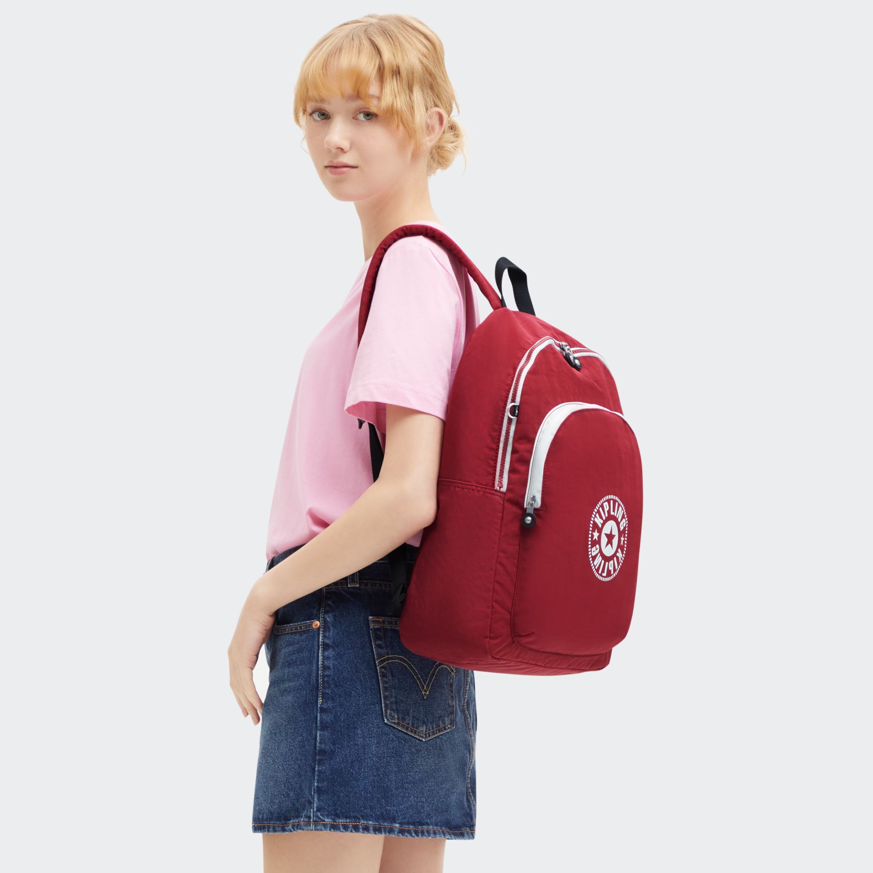 CURTIS L Grand Sac à Dos avec Housse pour Ordinateur - Funky Red Combo