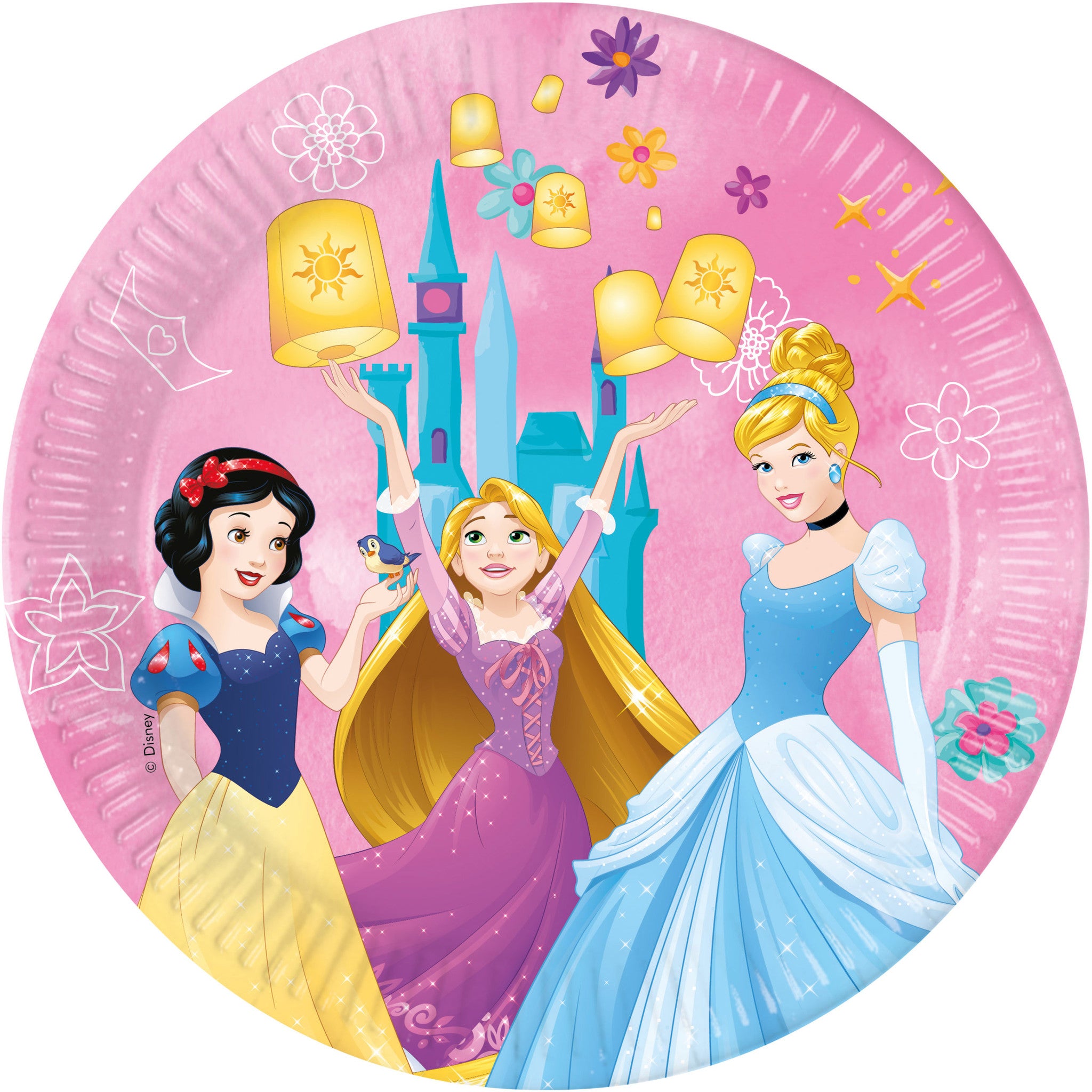 Prinsessen Borden Roze 23cm 8st