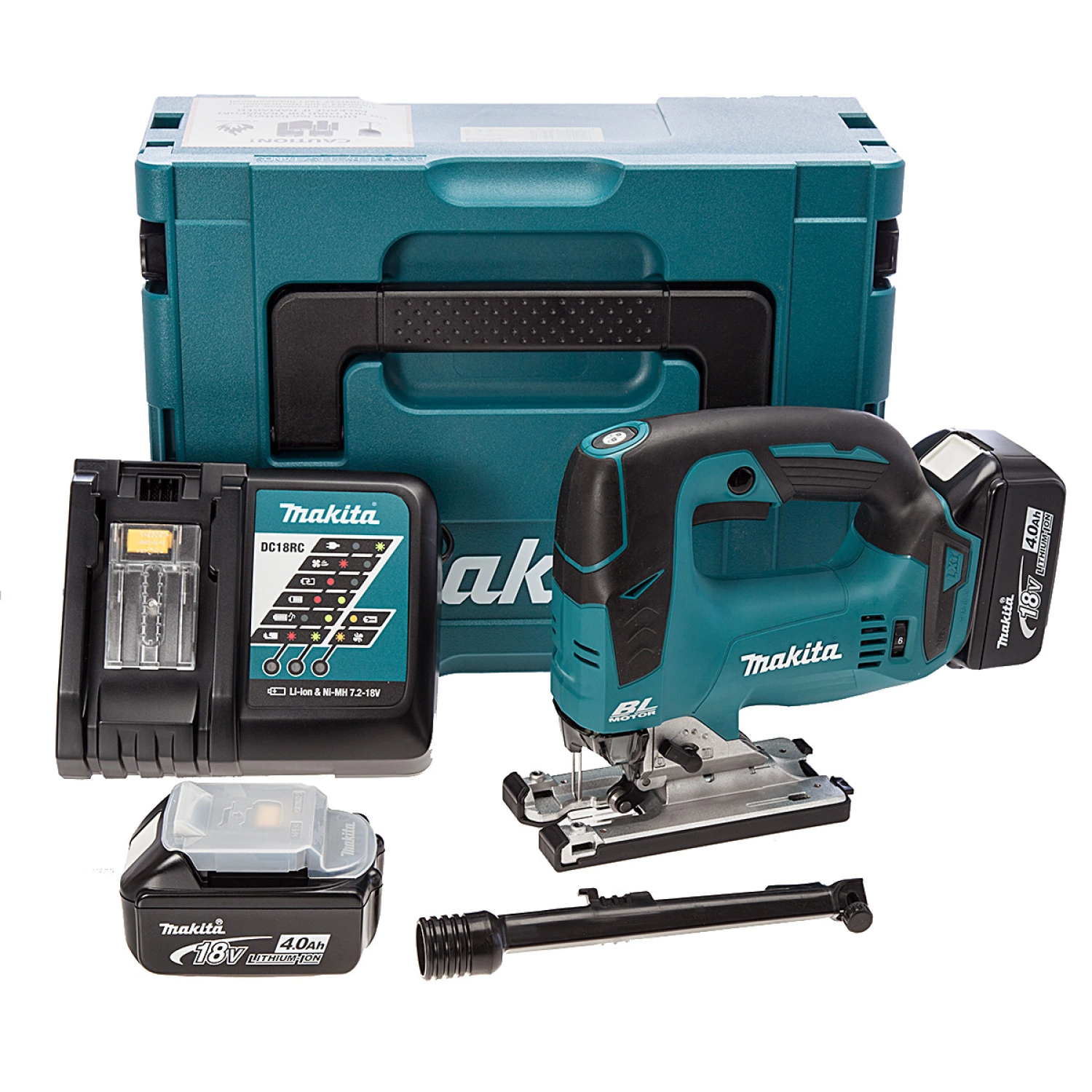 Makita DJV182RMJ 18V Li-Ion Accu decoupeerzaag set (2x 4.0Ah accu) in Mbox - D-greep - variabel - koolborstelloos
