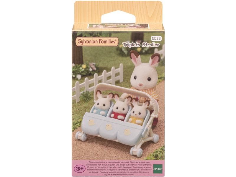 Sylvanian Families Sylvanian Families Drillings-Kinderwagen Spiel-Set