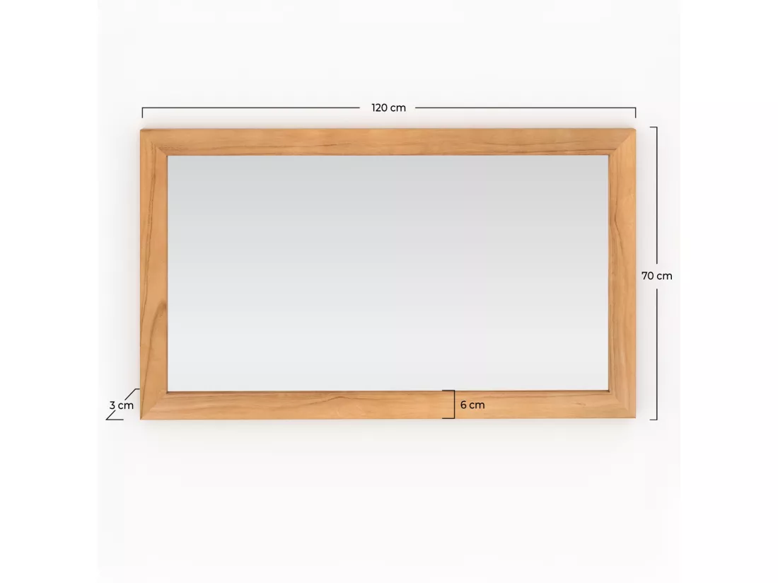 Miroir mural de salle de bain rectangulaire - Cléa