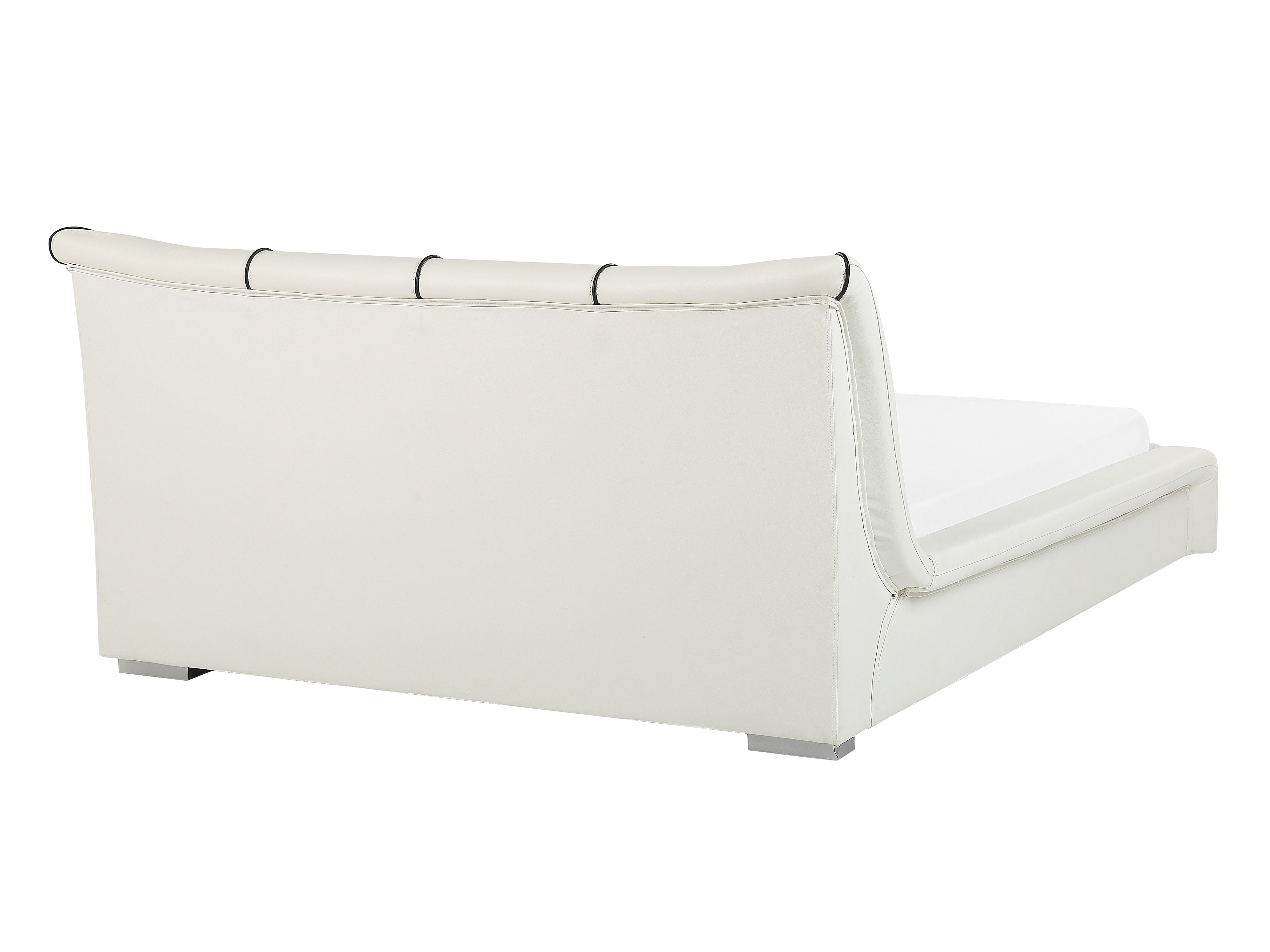 Waterbed Leer NANTES 140 x 200 cm Gebroken wit