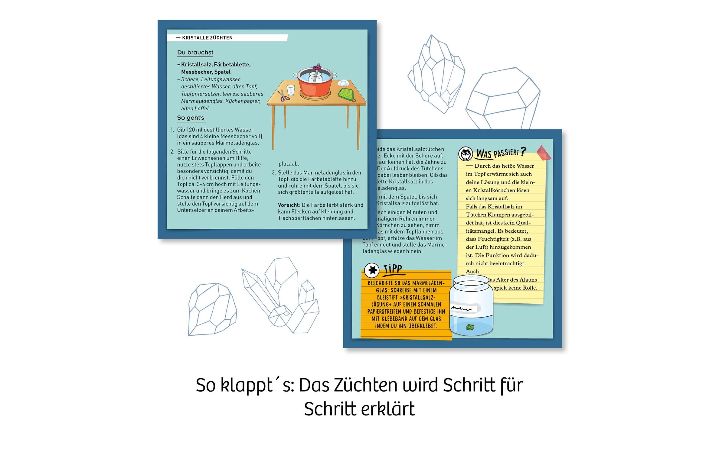 Experimentierkasten Rote Kristalle selbst züchtenSpannende Experimente erleben