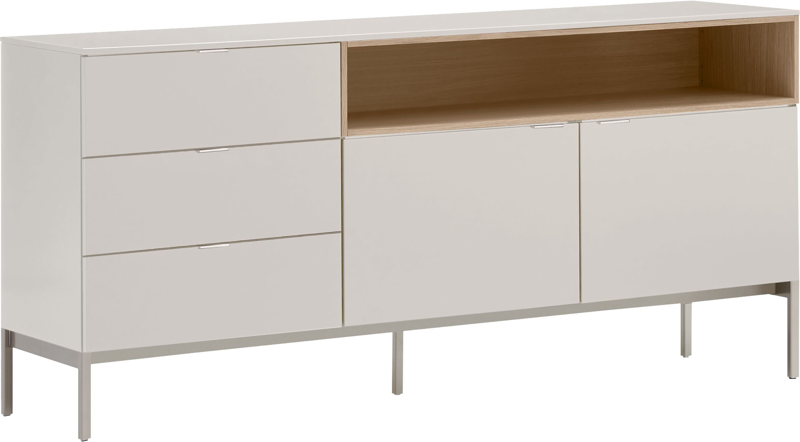 Sideboard - Taupe / B: 168.0 cm x T: 40.0 cm x H: 77.1 cm