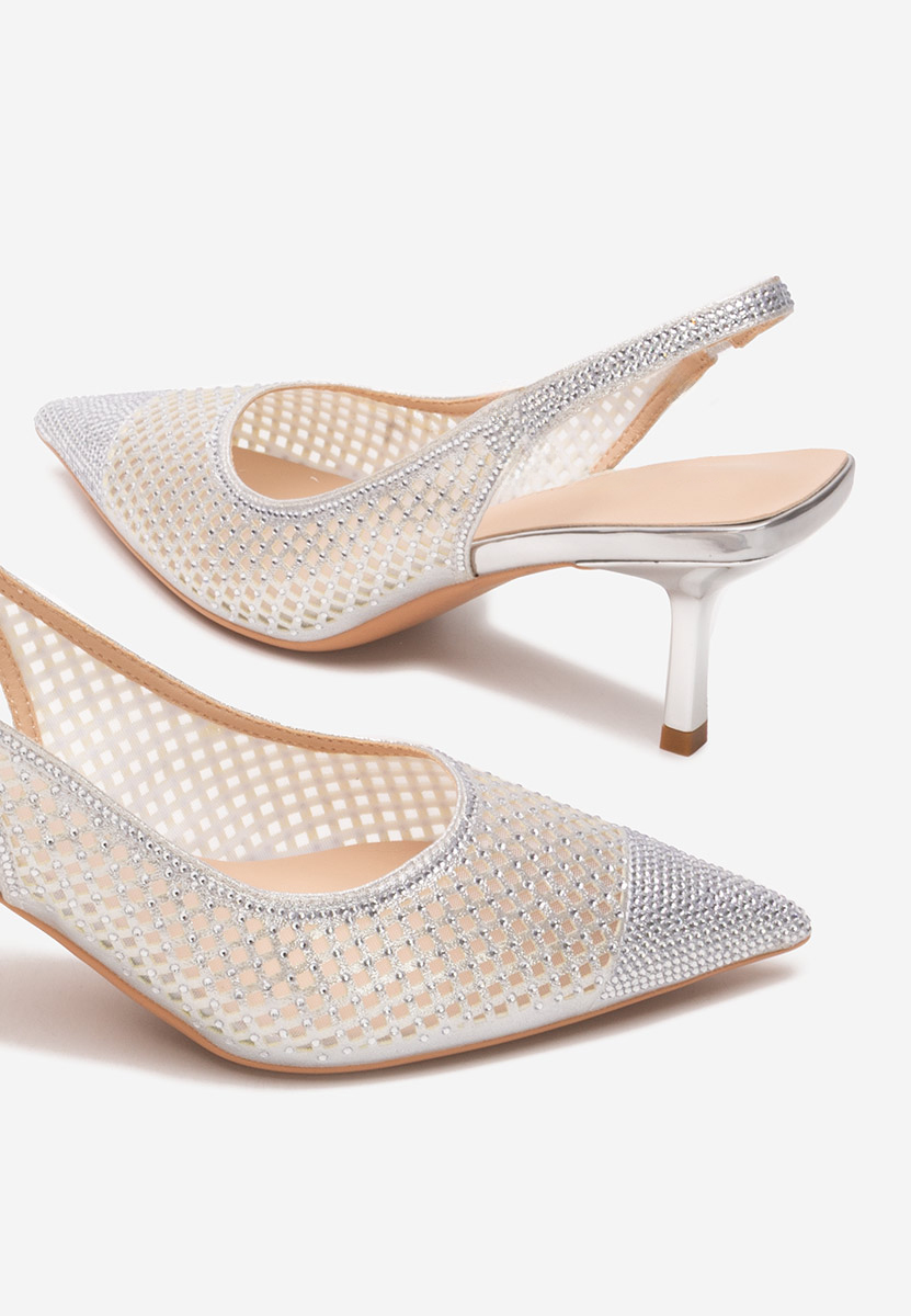 Chaussures slingback argent Terrela