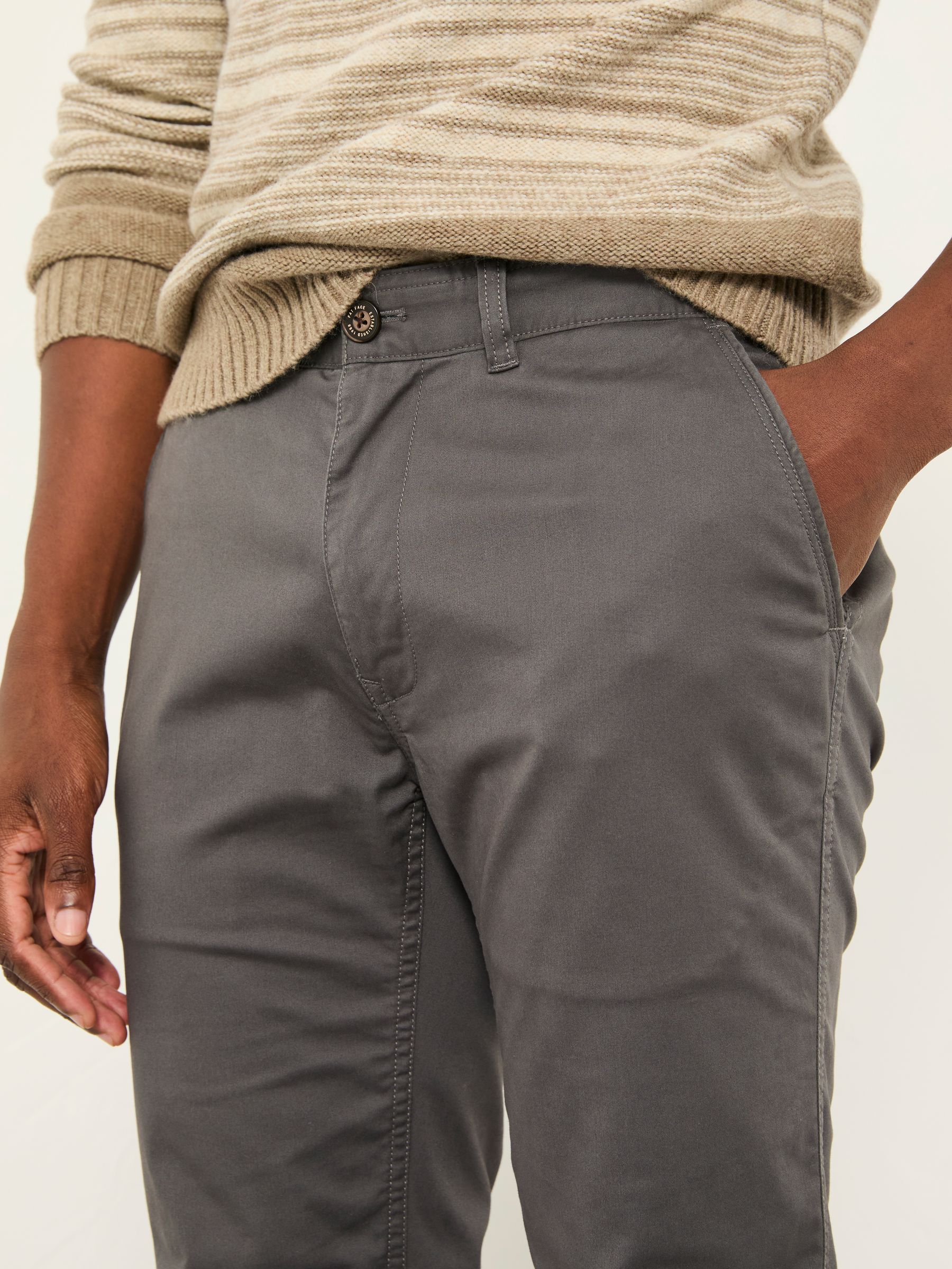 Donkergrijs - FatFace - Slim-fit chino