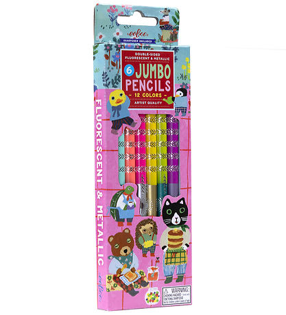 Eeboo Farveblyanter - 6 Stk. - Jumbo - Sweet Celebration