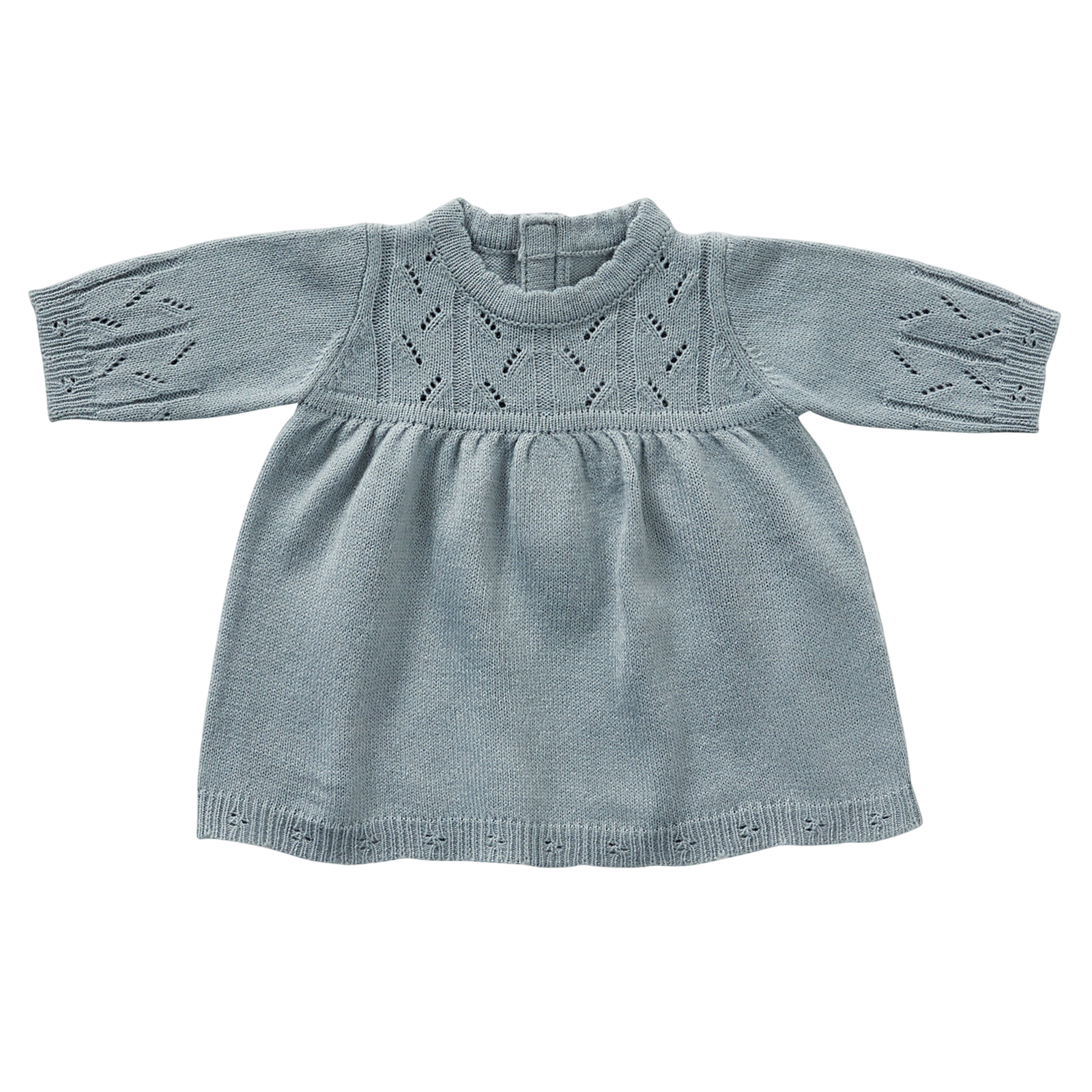 Puppenkleid - gestrickt (40-45 cm) blau