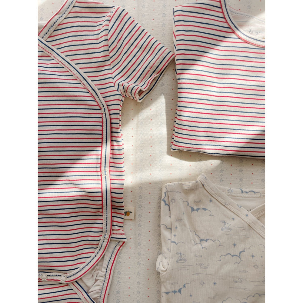 Køb Konges Sløjd Stripe Tricolore Petit Basic Ss Body Gots