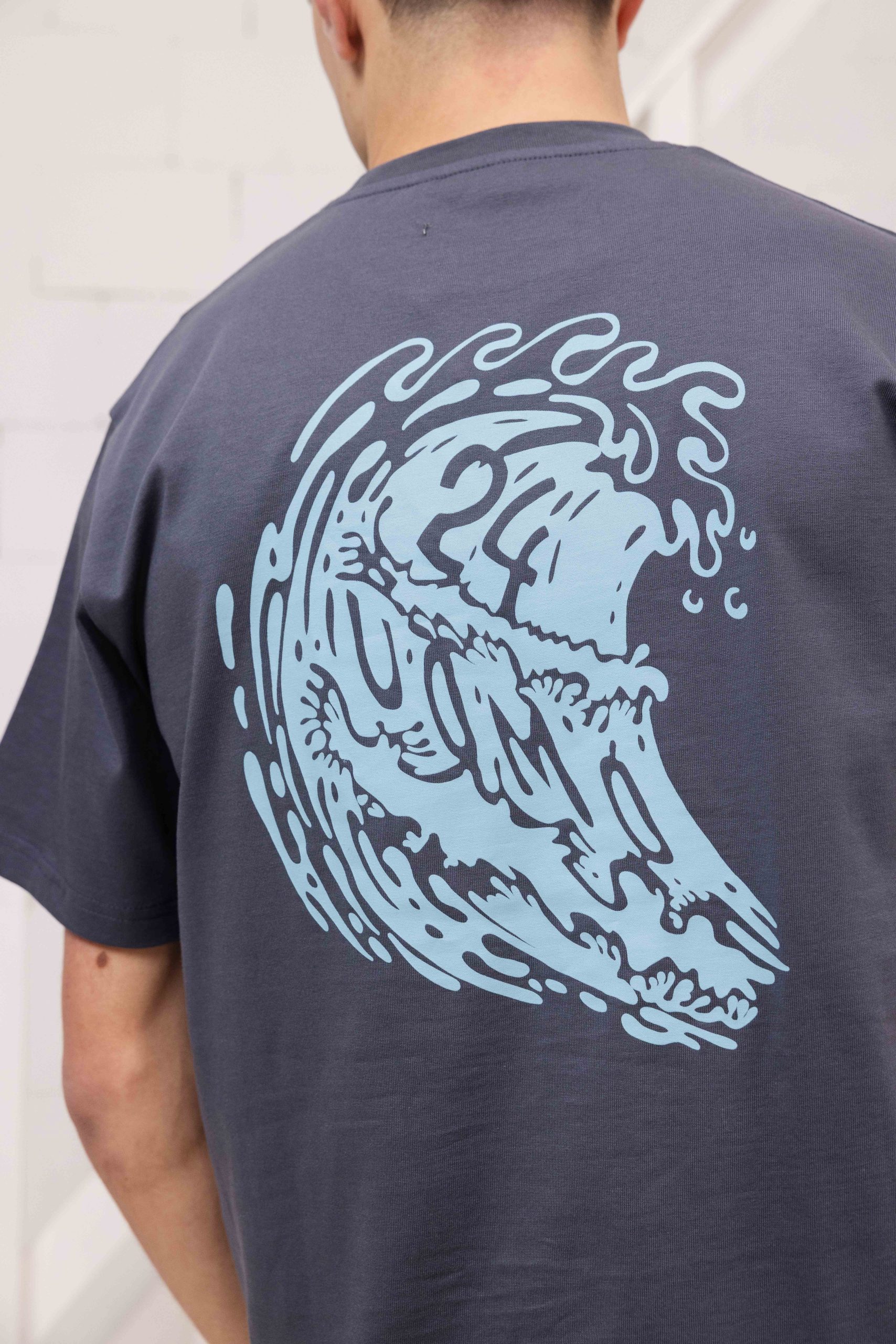 24 Uomo Surf T-Shirt Heren Grijs