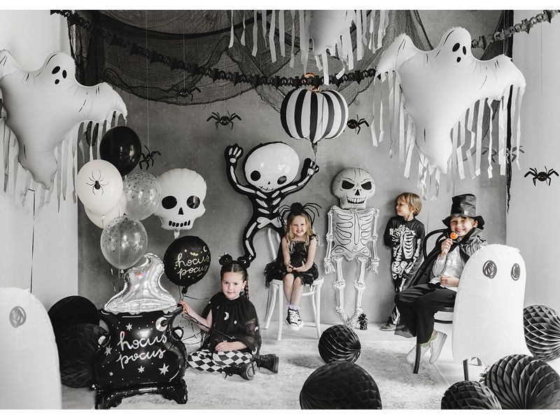 Partydeco Ballons Spinnen, 30 cm, 6 Stück Ballone für die Halloween-Dekoration