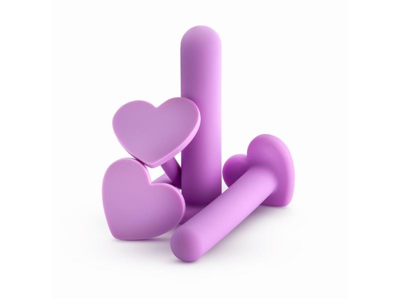 Sexual Wellness Silikon Vaginal Dilator Set Lila Hypoallergene Dilatoren mit vier verschiedenen Grössen