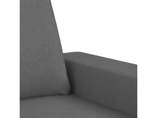 Ensemble de canapés 4 pièces gris foncé tissu