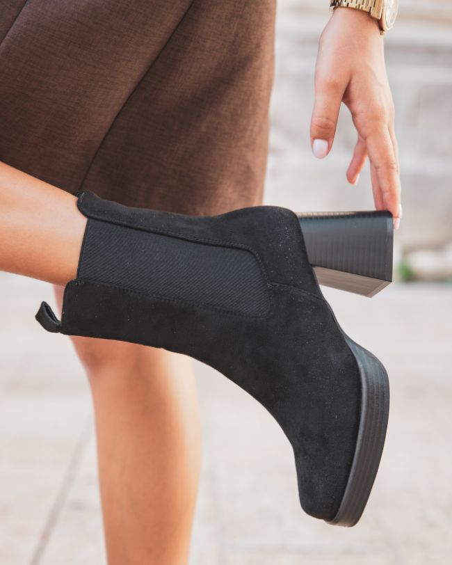 Bottines femme suédine noires - Margaux