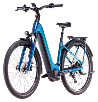 VTC Électrique Cube Kathmandu Hybrid EX 800 Easy Entry Shimano Cues 11V 800 Wh 700 mm Bleu Electric 2025