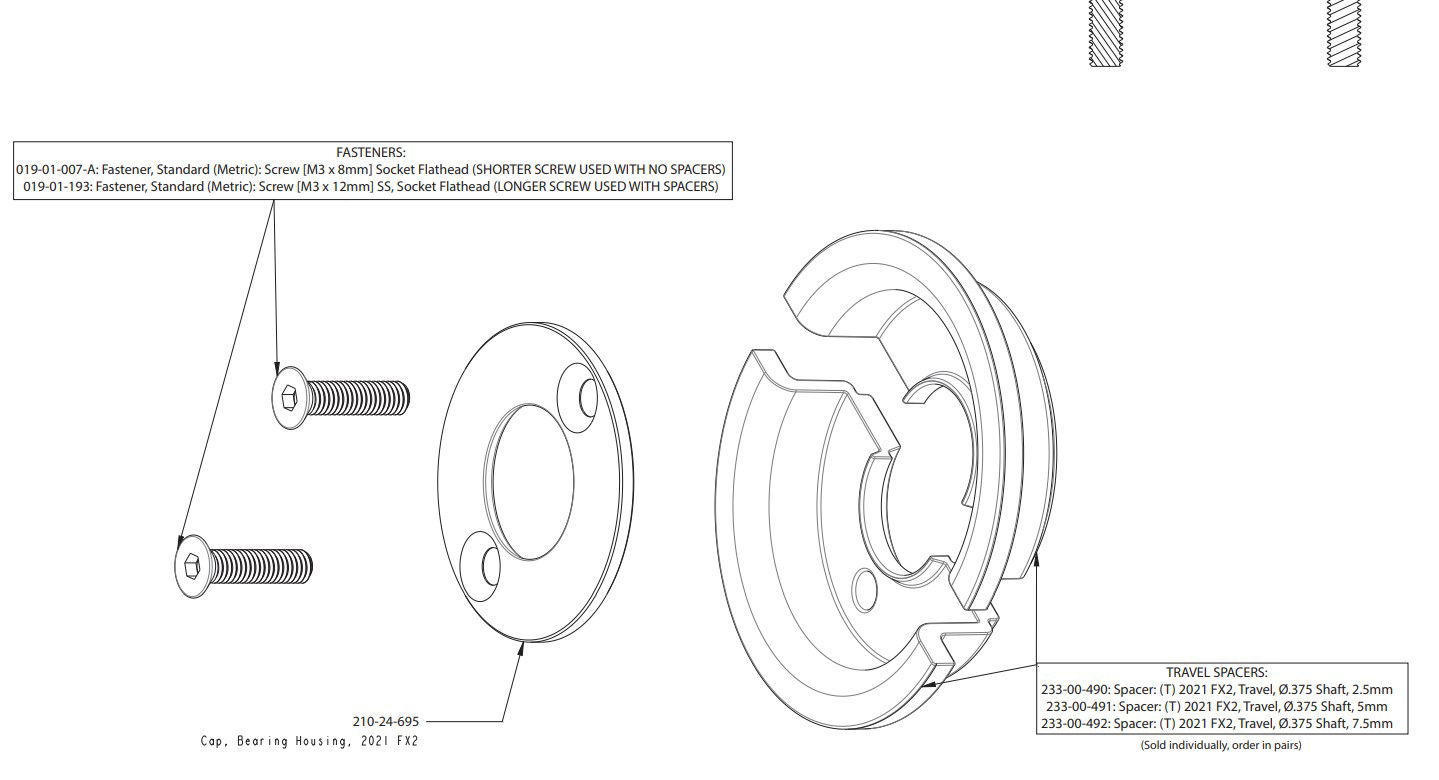 Fox Racing Shox Fox Fastener Metric Screw M3x12mm