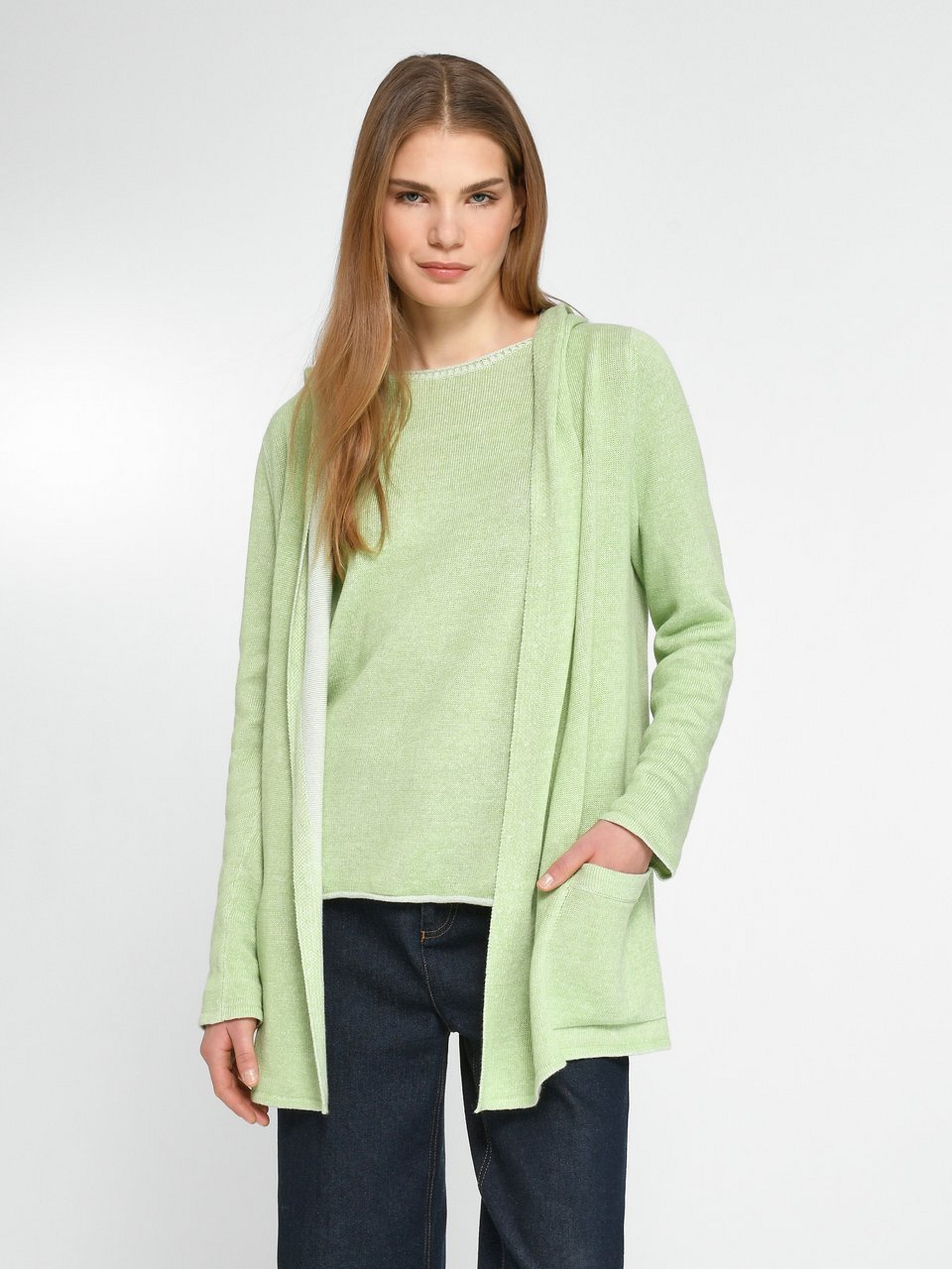 Kapuzen-Strickjacke