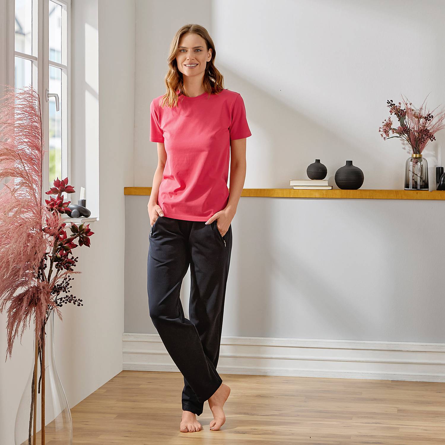 Erwin Müller Sweat Damen-Freizeithose, lang im 2er-Pack
