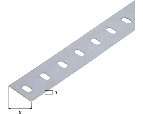 Conceptor vlakke staaf, geperforeerd, verzinkt, 35x1 mm, 1 m