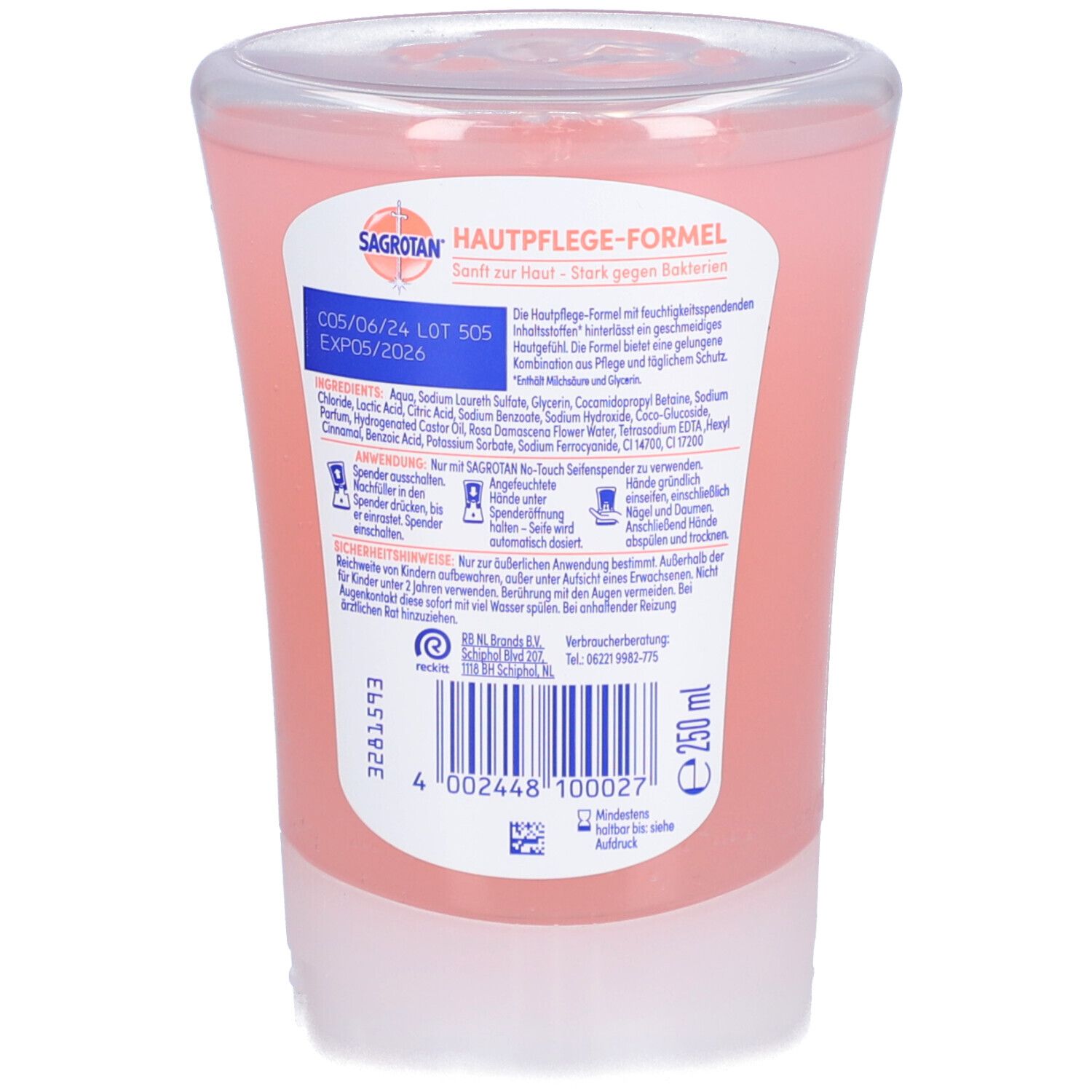 SAGROTAN® No-Touch Nachfüller Cashmere & Rosenessenz