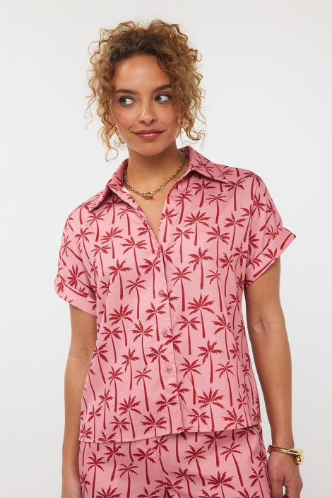 Ydence roze dames blouse