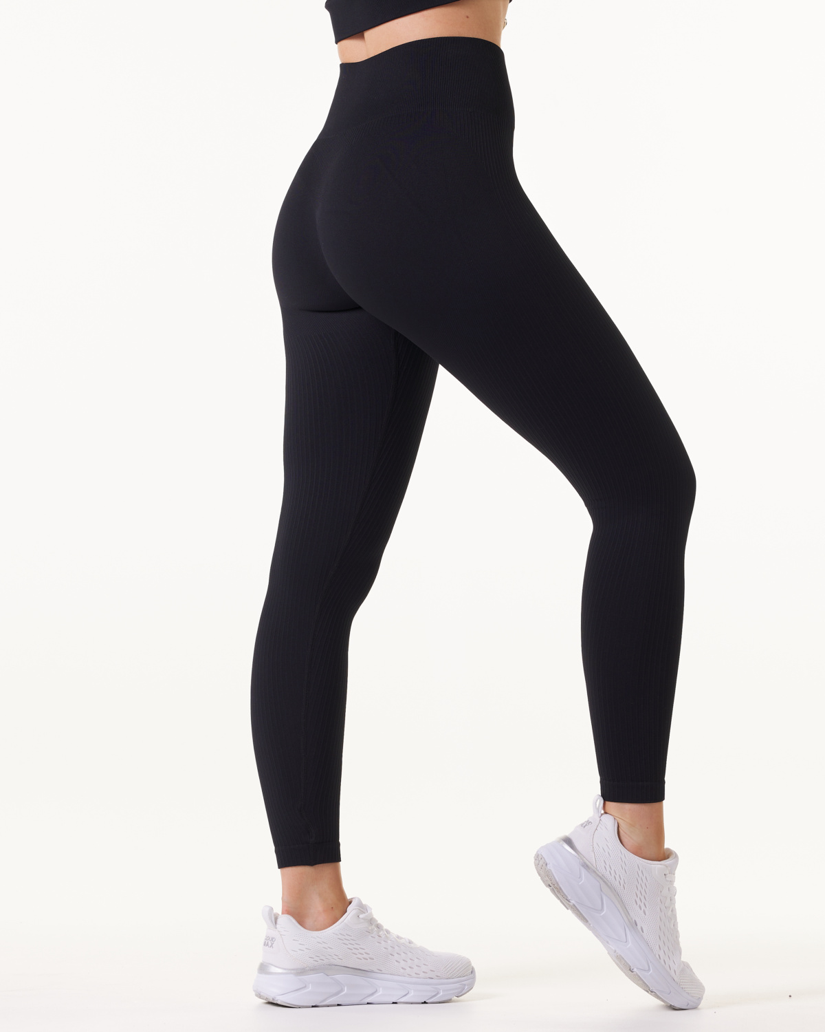 Bumpro Perfect Wide Rib Scrunch Tights Black