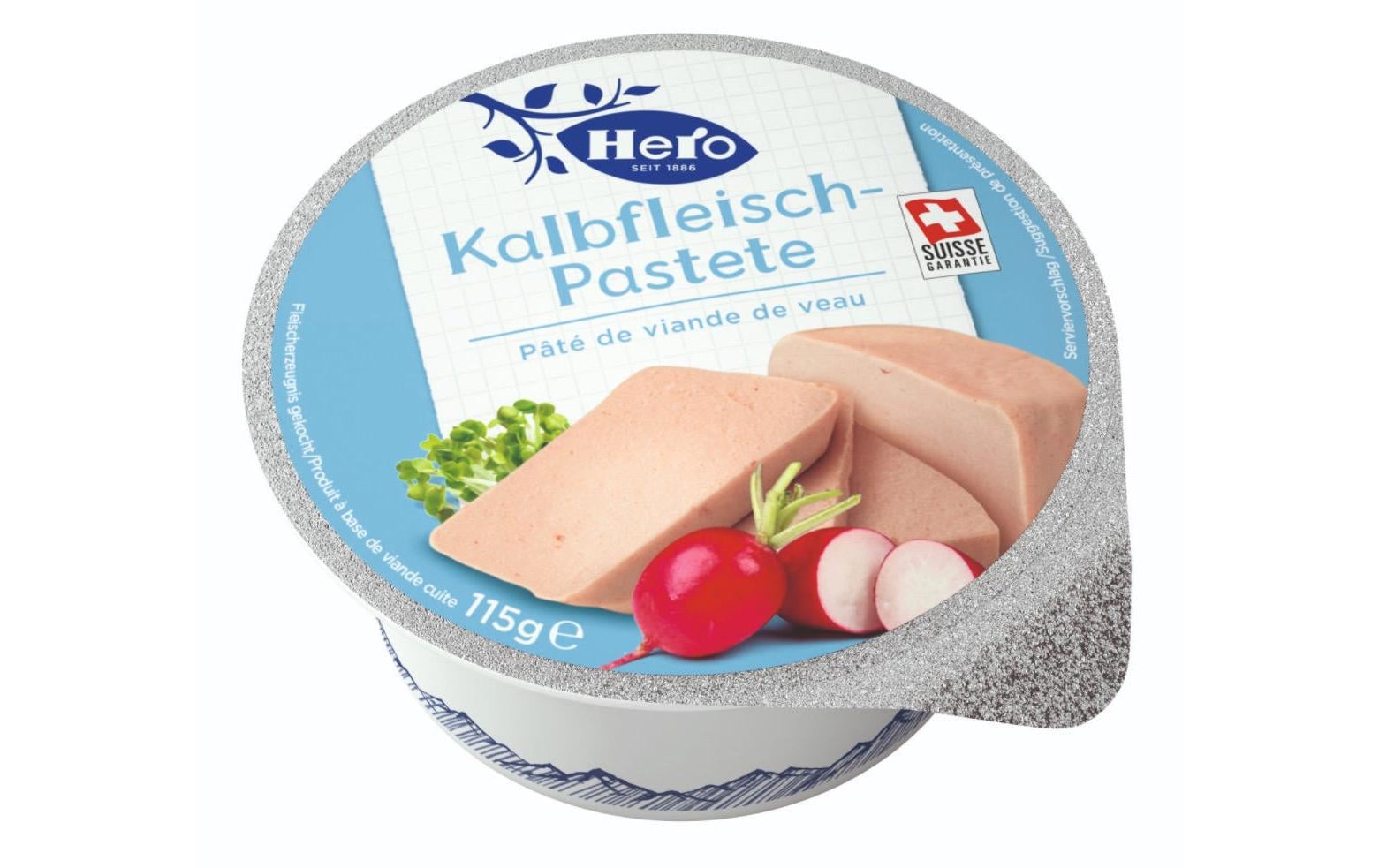 Portion Kalbfleischpastete 115 gPastete mit Schweizer Fleisch