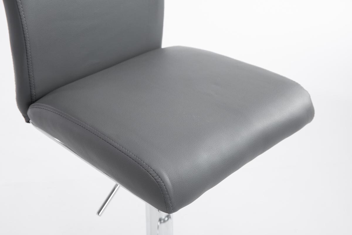 CLP Barhocker Köln Kunstleder I Barstuhl Mit Lehne Und Fußstütze I Höhenverstellbar I Metallgestell In Chrom-Optik I In Vielen Farben