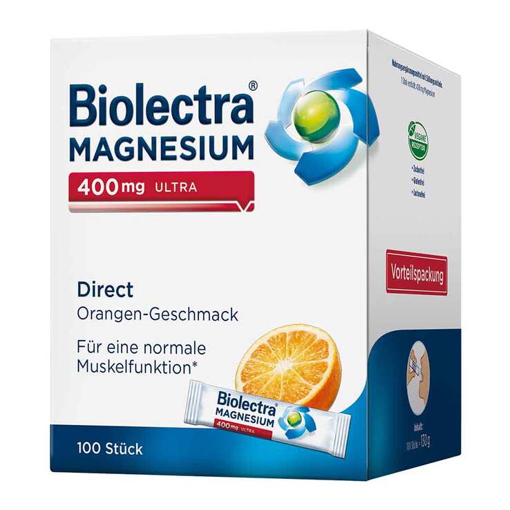 Biolectra Magnesium 400 mg ultra Direct Orange, 100 St