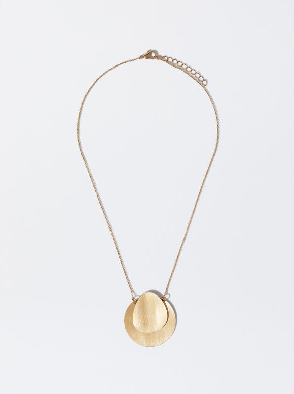 Colar de ouro com medalha - Dourado
