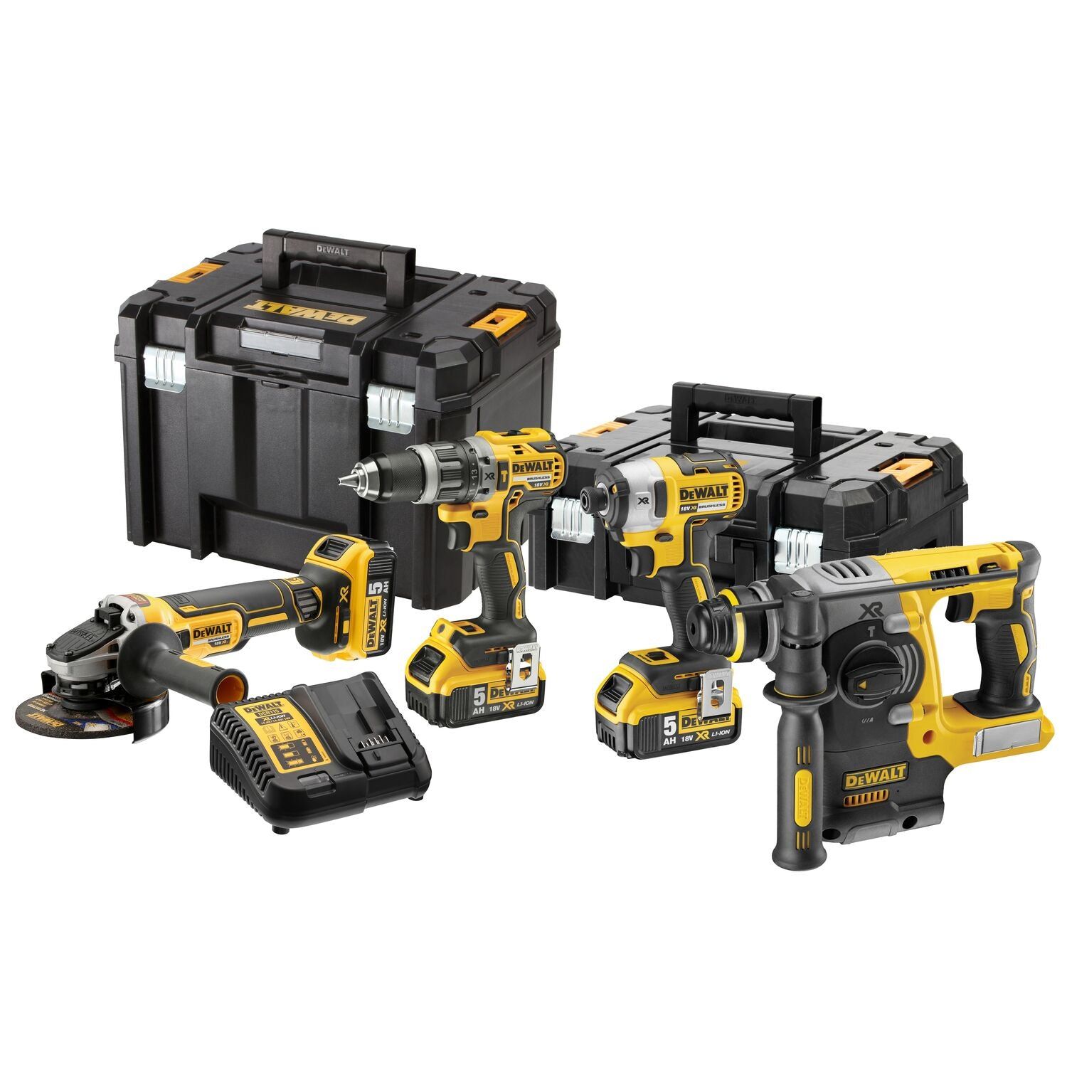 DeWALT DCK422P3T Accu combiset 4-delig 18V XR 5.0Ah in TSTAK