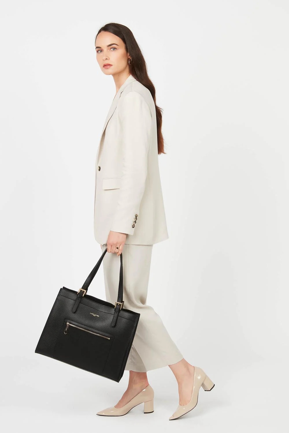 Foulonné Double-Grand sac cabas épaule