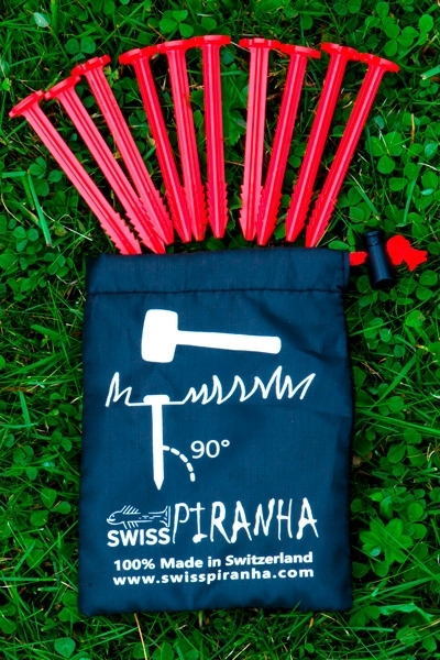 Swiss Piranha RT90 Zelthering rot 9 cm 10 er Set im Beutel
