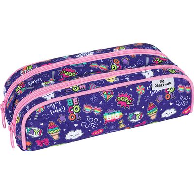 Trousse Motif - 2 compartiments - différents modèles disponibles - Oberthur