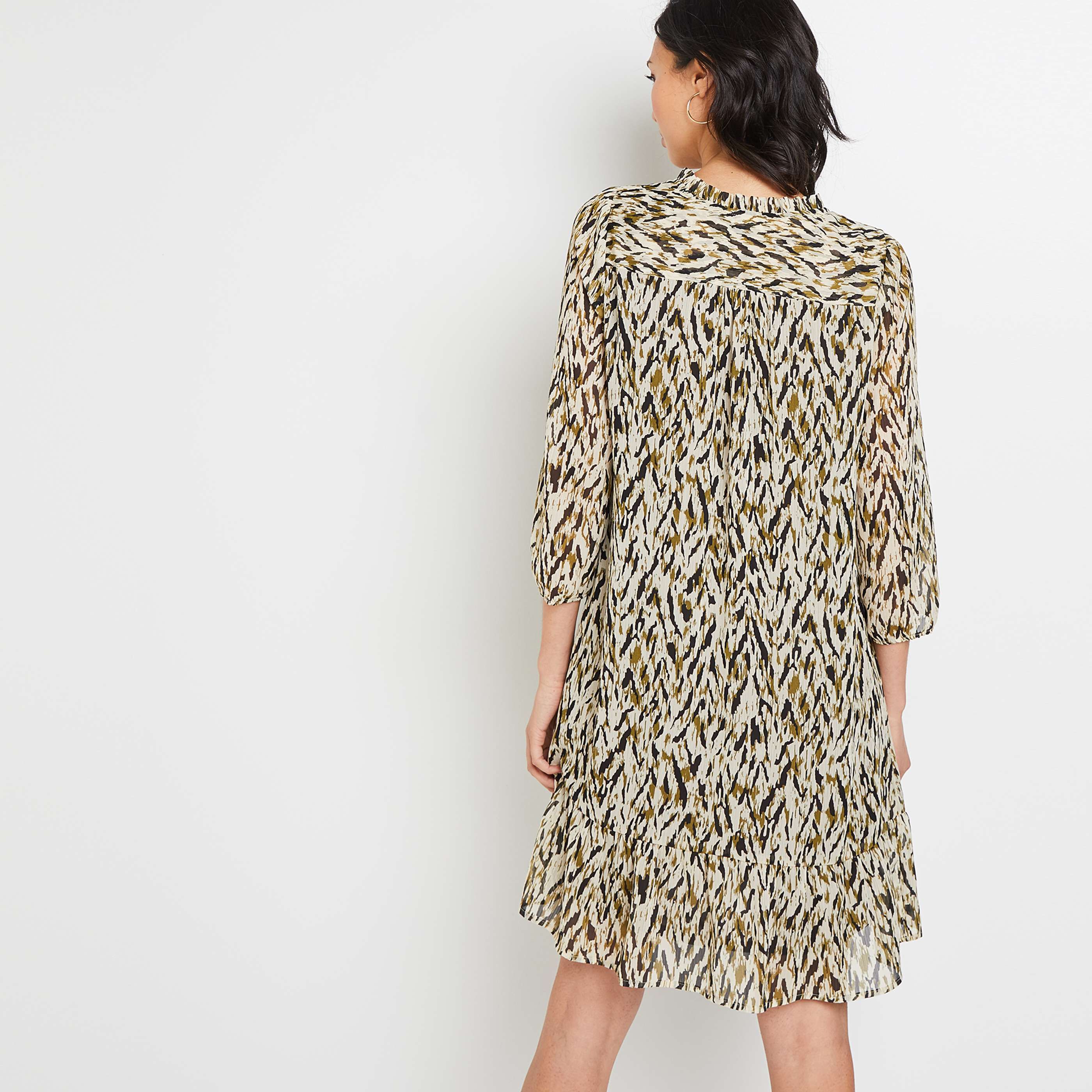 Robe imprimée femme - KAKI