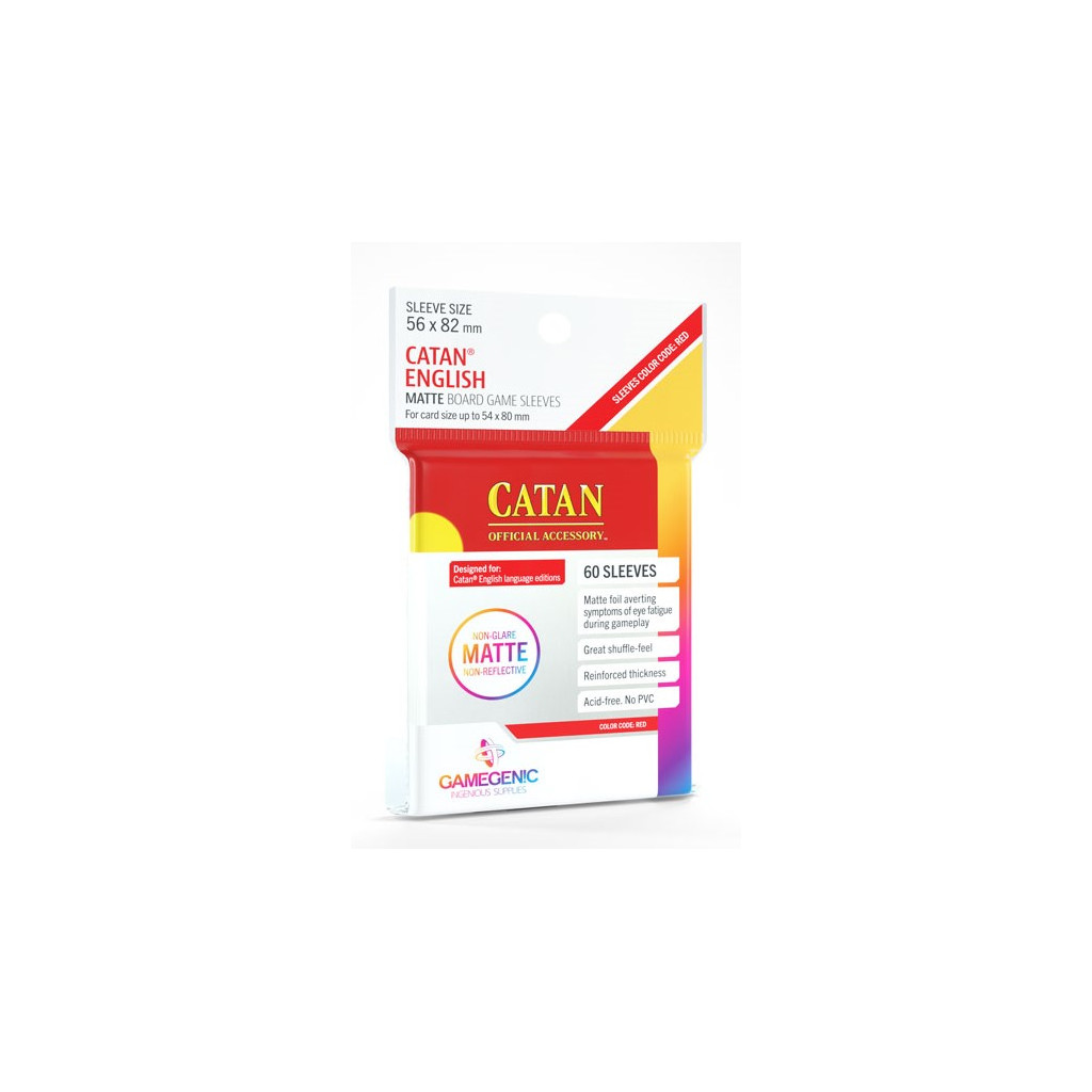 Gamegenic - MATTE - Catan-Sized Sleeves - 56 x 82 mm