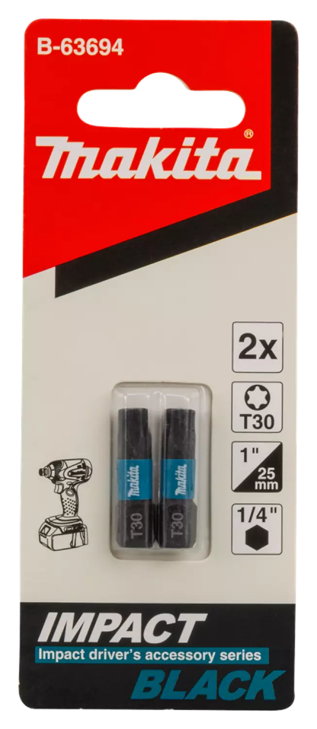 Makita B-63694 Slagschroefbit T30x25mm
