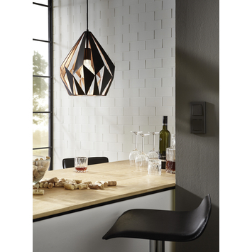 Eglo hanglamp Carlton zwart Ø31 cm